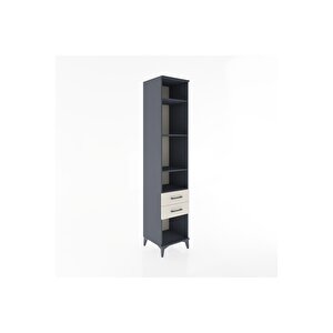 Hyperion Dolap 4 Raflı 2 Çekmeceli 44x44x221 Antrasit-aytaşı