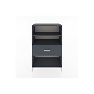 Hyperion Dolap 2 Raflı Tek Çekmeceli 88x44x134 Antrasit-antrasit