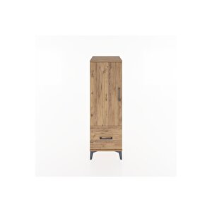 Hyperion Dolap Tek Raflı Tek Çekmeceli Tek Askılı 44x44x134 Çam-çam