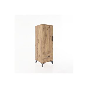Hyperion Dolap Tek Raflı Tek Çekmeceli Tek Askılı 44x44x134 Çam-çam