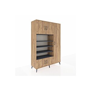 Hyperion Dolap 11 Raflı 5 Kapaklı 132x44x195 Çam-çam/antrasit