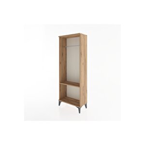 Arges Dolap Tek Raflı Kapaklı Tek Askılı 60x30x163 Çam-çam