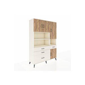 Hyperion Dolap 9 Raflı 4 Çekmeceli 4 Kapaklı 132x44x195 Aytaşı-çam/aytaşı
