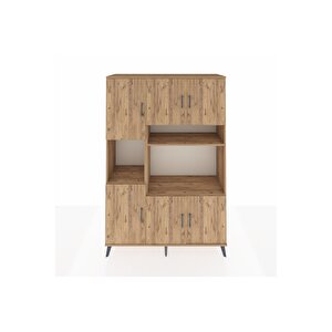 Hyperion Gardrop 9 Raflı 6 Kapaklı 132x44x195 Çam-çam