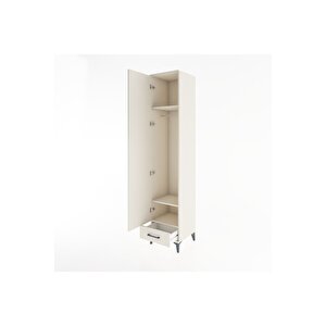 Hyperion Dolap 3 Raflı Tek Çekmeceli Tek Askılı 44x44x221 Aytaşı-aytaşı