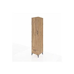 Hyperion Dolap 3 Raflı Tek Çekmeceli Tek Askılı 44x44x195 Çam-çam