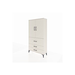 Arges Dolap 3 Raflı 3 Çekmeceli 2 Kapaklı 88x30x163 Aytaşı-aytaşı