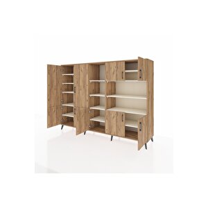 Hyperion Dolap 14 Raflı 9 Kapaklı 220x44x163 Çam-çam/aytaşı