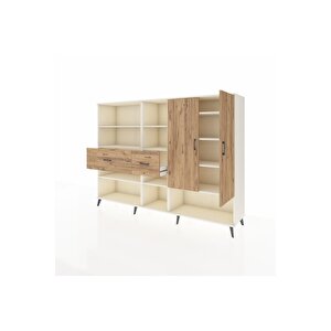 Hyperion Dolap 10 Raflı 2 Çekmeceli 2 Kapaklı 220x44x163 Aytaşı-çam