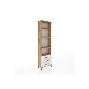 Arges Dolap 4 Raflı 3 Çekmeceli 60x30x221 Çam-aytaşı