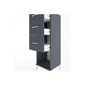 Hyperion Dolap 3 Çekmeceli 44x44x134 Antrasit-antrasit