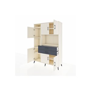 Hyperion Dolap 8 Raflı 2 Çekmeceli 6 Kapaklı 132x44x195 Aytaşı-aytaşı/antrasit