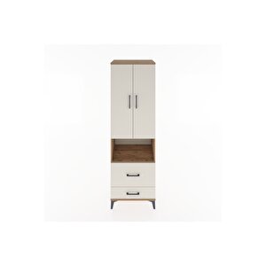 Hyperion Dolap 4 Raflı 2 Çekmeceli 2 Kapaklı 60x44x195 Çam-aytaşı