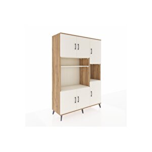 Hyperion Gardrop 9 Raflı 6 Kapaklı 132x44x195 Çam-aytaşı