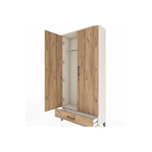Arges Dolap Tek Raflı Tek Çekmeceli Tek Askılı 88x30x182 Aytaşı-çam