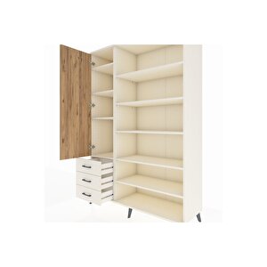 Hyperion Dolap 9 Raflı 3 Çekmeceli 3 Kapaklı 132x44x195 Aytaşı-çam/aytaşı