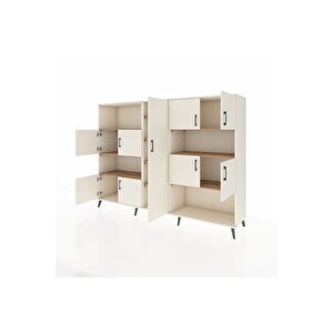 Hyperion Dolap 10 Raflı 9 Kapaklı 220x44x163 Aytaşı-aytaşı/çam