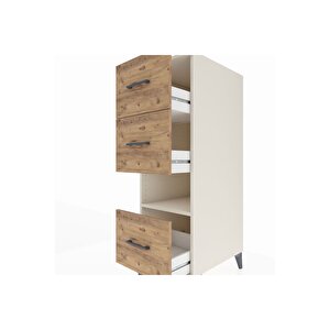 Kronos Dolap Tek Raflı 3 Çekmeceli 44x59x134 Aytaşı-çam