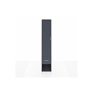 Hyperion Dolap 5 Raflı Tek Çekmeceli Tek Kapaklı 44x44x243 Antrasit-antrasit