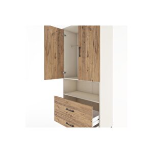 Hyperion Dolap 2 Raflı 2 Çekmeceli Tek Askılı 88x44x195 Aytaşı-çam