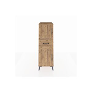 Kronos Dolap Tek Raflı Tek Çekmeceli 2 Kapaklı 44x59x134 Çam-çam