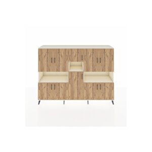 Hyperion Dolap 14 Raflı 10 Kapaklı 220x44x163 Aytaşı-çam/aytaşı