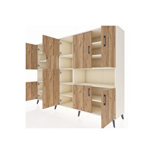 Hyperion Dolap 14 Raflı 10 Kapaklı 220x44x163 Aytaşı-çam/aytaşı