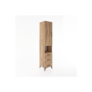 Hyperion Dolap 4 Raflı 3 Çekmeceli Tek Kapaklı 44x44x221 Çam-çam