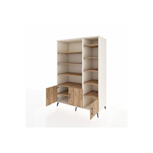 Kronos Dolap 10 Raflı 3 Kapaklı 132x59x195 Aytaşı-çam/çam