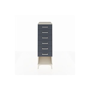 Kronos Dolap 6 Çekmeceli 44x59x134 Aytaşı-antrasit