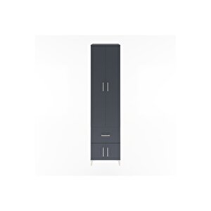 Hyperion Dolap 5 Raflı Tek Çekmeceli 4 Kapaklı 60x44x243 Antrasit-antrasit