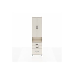 Arges Dolap 3 Raflı 3 Çekmeceli Tek Askılı 60x30x221 Aytaşı-aytaşı