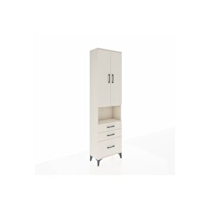 Arges Dolap 3 Raflı 3 Çekmeceli Tek Askılı 60x30x221 Aytaşı-aytaşı