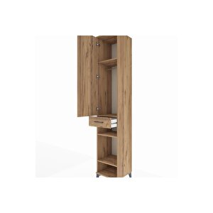 Hyperion Dolap 4 Raflı Tek Çekmeceli Tek Askılı 44x44x243 Çam-çam