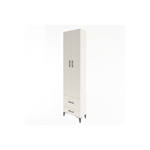 Arges Dolap 4 Raflı 2 Çekmeceli 2 Kapaklı 60x30x243 Aytaşı-aytaşı