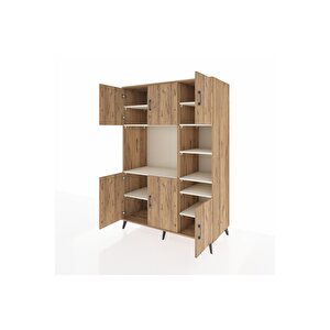 Kronos Dolap 10 Raflı 6 Kapaklı 132x59x195 Çam-çam/aytaşı