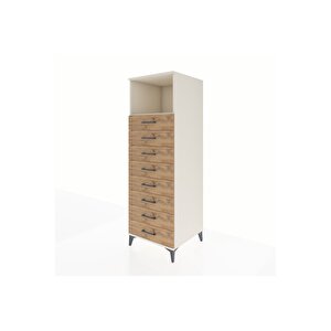 Kronos Dolap Tek Raflı 8 Çekmeceli 60x59x182 Aytaşı-çam