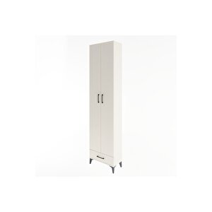 Arges Dolap 5 Raflı Tek Çekmeceli 2 Kapaklı 60x30x243 Aytaşı-aytaşı