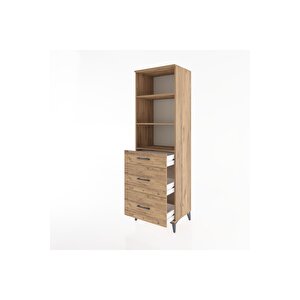 Hyperion Dolap 3 Raflı 3 Çekmeceli 60x44x195 Çam-çam