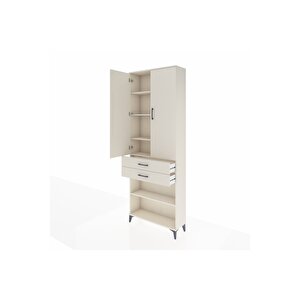 Arges Dolap 5 Raflı 2 Çekmeceli 2 Kapaklı 88x30x243 Aytaşı-aytaşı
