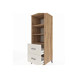 Kronos Dolap 3 Raflı 2 Çekmeceli 60x59x182 Çam-aytaşı