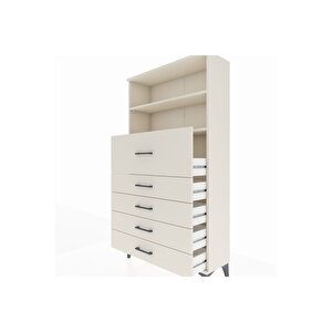 Arges Dolap 2 Raflı 5 Çekmeceli 88x30x163 Aytaşı-aytaşı