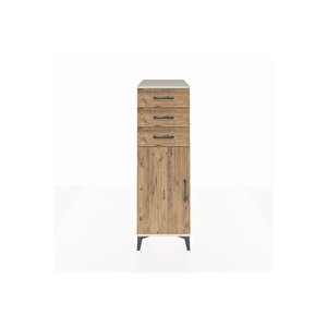 Kronos Dolap 2 Raflı 3 Çekmeceli Tek Kapaklı 44x59x134 Aytaşı-çam