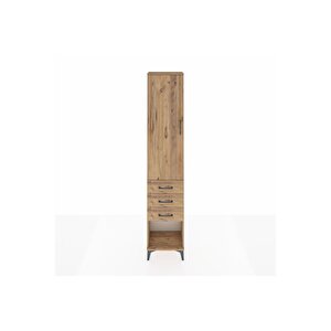 Arges Dolap 3 Raflı 3 Çekmeceli Tek Kapaklı 44x30x221 Çam-çam