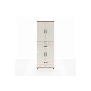 Arges Dolap 5 Raflı 4 Çekmeceli 4 Kapaklı 88x30x243 Çam-aytaşı