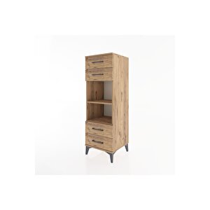 Hyperion Dolap 2 Raflı 4 Çekmeceli 44x44x134 Çam-çam