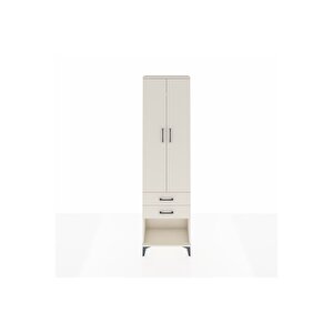 Arges Dolap 2 Raflı 2 Çekmeceli Tek Askılı 60x30x221 Aytaşı-aytaşı