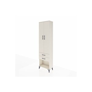 Arges Dolap 2 Raflı 2 Çekmeceli Tek Askılı 60x30x221 Aytaşı-aytaşı