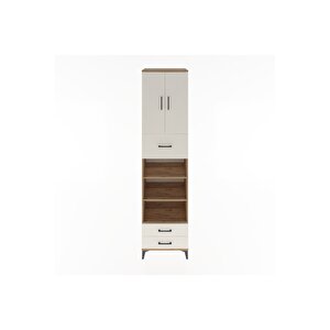 Hyperion Dolap 5 Raflı 3 Çekmeceli 2 Kapaklı 60x44x243 Çam-aytaşı