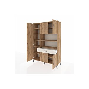 Hyperion Dolap 10 Raflı Tek Çekmeceli 6 Kapaklı 132x44x195 Çam-çam/aytaşı